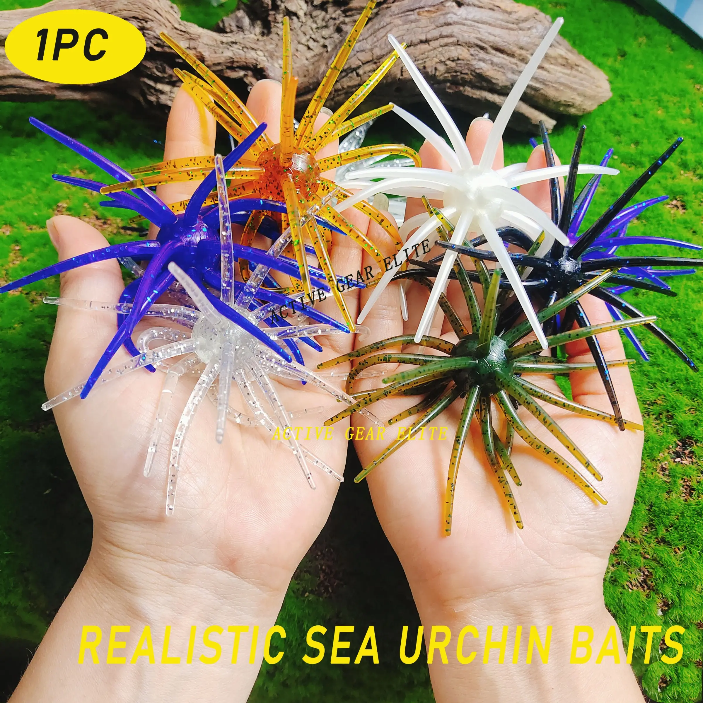 High-Quality Boxed Lure, Tpe Soft Bait, Pit Worm, Floating Water Ball, Sea Urchin Lure, Realistic Sea Urchin Simulation
