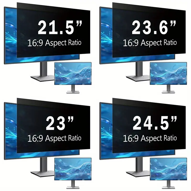 1 Pack Computer Monitor Privacy Screen Compatible for 21.5/23/23.6/24.5" 16:9 Widescreen - Removable Anti-Glare & Blue Light Filter, Eye Protection Privacy, Anti-Scratch for Desktop/Laptop Screens