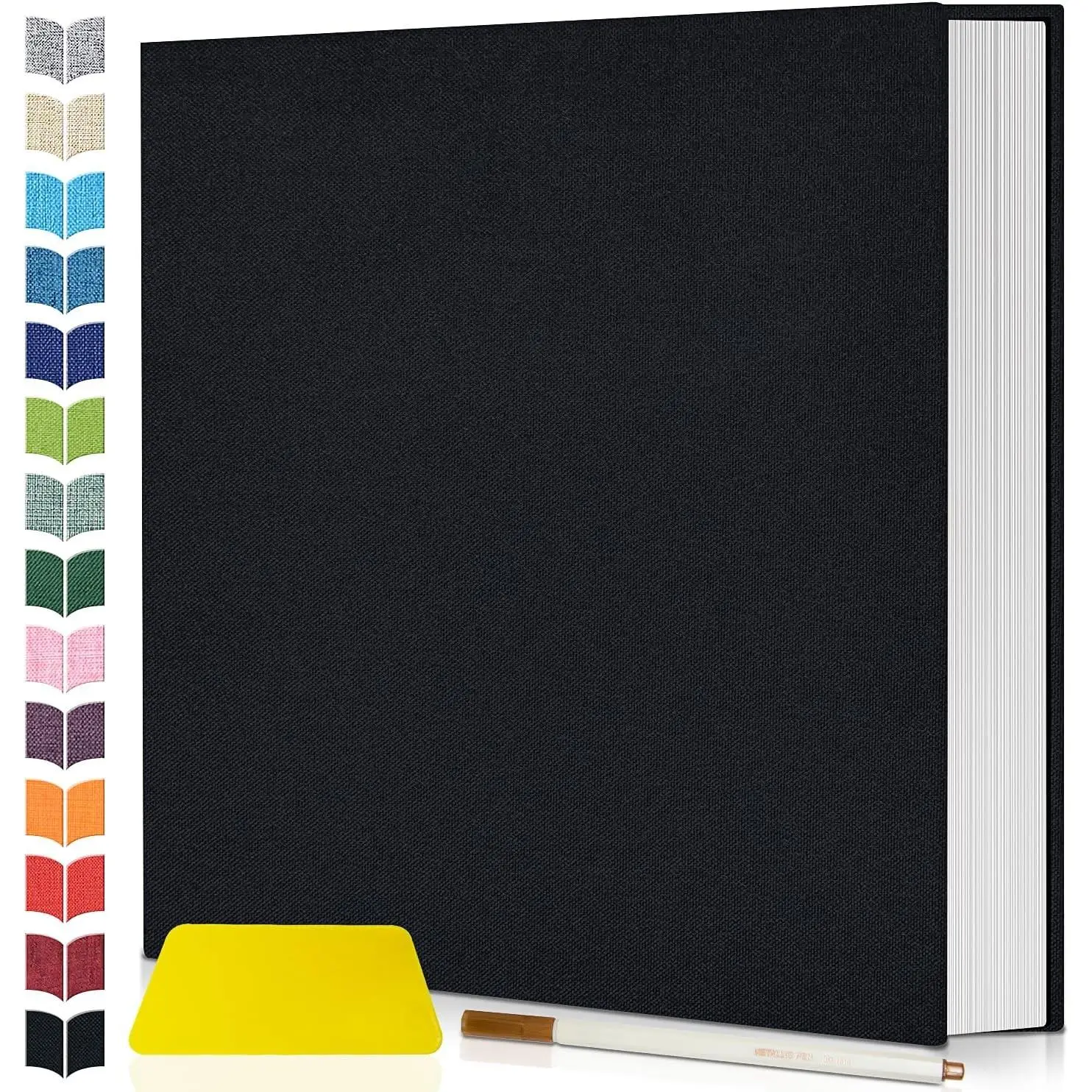 Self-Adhesive Photo Album Scrapbook, Large DIY Photo Book for 4x6, 5x7, 8x10 Pictures, Perfect for Baby, Wedding, Family, Travel & Birthday, Includes Metallic Pen and ScraperGift