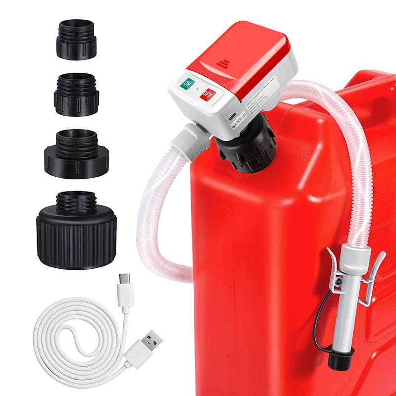 Automatic Fuel Transfer Pump with Auto-Stop & Extra Long Hose, Fast and Safe Portable Car Fuel Pump, USB Powered/AA Batteries Required Fuel Extractor for Automobiles, Motorcycles, Versatile Usage, Car Repair Tool