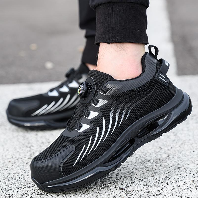 Steel Toe Shoes for Men Women Composite Toe Work Sneakers Indestructible Safety Tennis Shoes Lightweight Breathable Construction Sneakers Puncture Proof Air Cushion Ergonomic Design