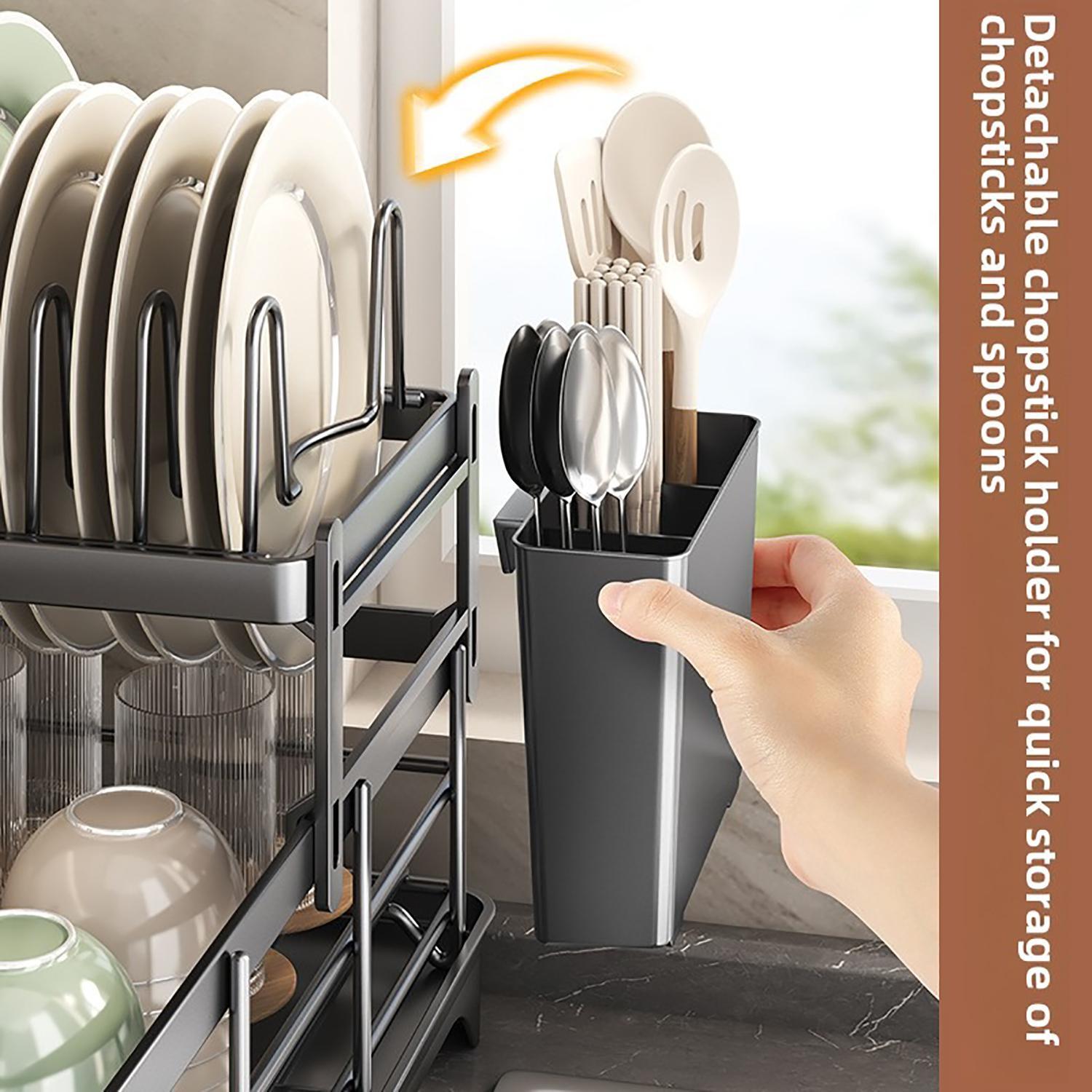 Kitchen Dish Drying Rack, Kitchen Dish Drain Rack, Household Dish Storage Rack, Kitchen Organizer, Home Organizer, Kitchen Accessories