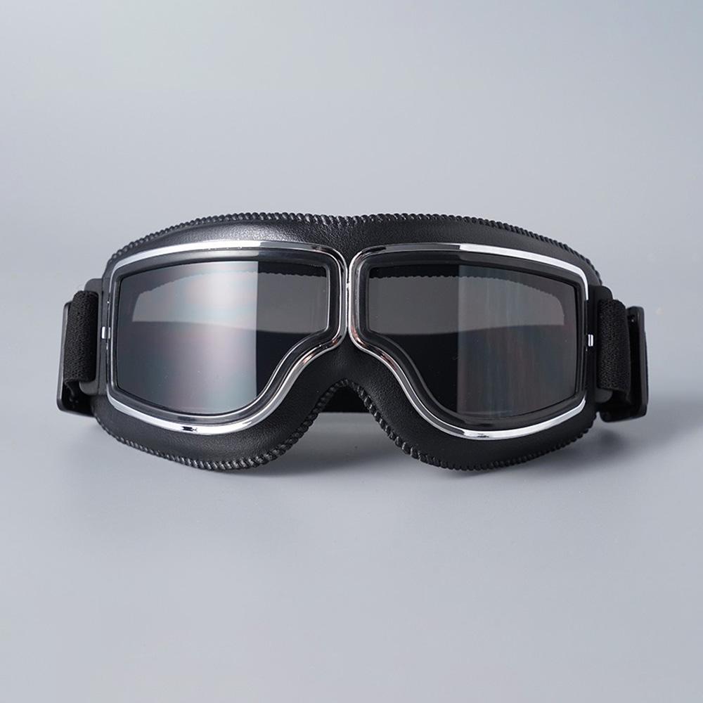 Men's Retro Style Harley Motorcycle Sunglasses UV400 Windpro of Cycling And Skiing protective and Dustproof Goggles  Leather Frame  To Be Used With Helmet