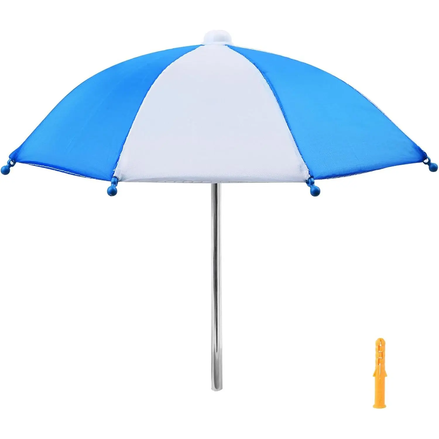 Feeder Umbrella,  Picnic Table Umbrella for Outside,  Mini Umbrella for  (Blue White)