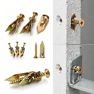 Self-Drilling Plasterboard Anchor & Screw Kit, Drywall Anchors with Flat-Head Screws for Hollow Walls, TVs, Bicycles and Cabinets, Fixing Accessories #GLOBAL PICKS