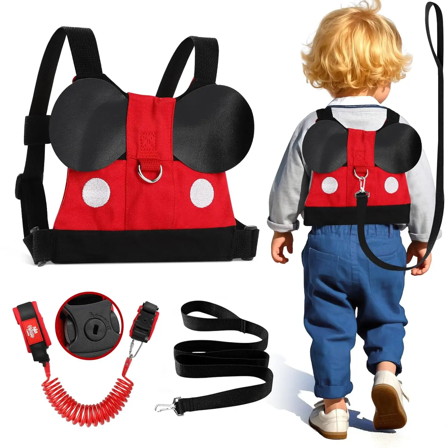 Castle Toddler Leash  Walking, Baby Leashes  Toddlers Boys, Kid Harness with Leash, Child Safety Leash Anti Lost Wrist Link