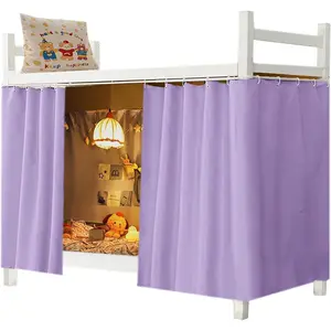 Dorm Bottom Bunk Blackout Privacy Bed Curtains Bed Shading Dustproof Breathable Tent Nets Single Sleeper