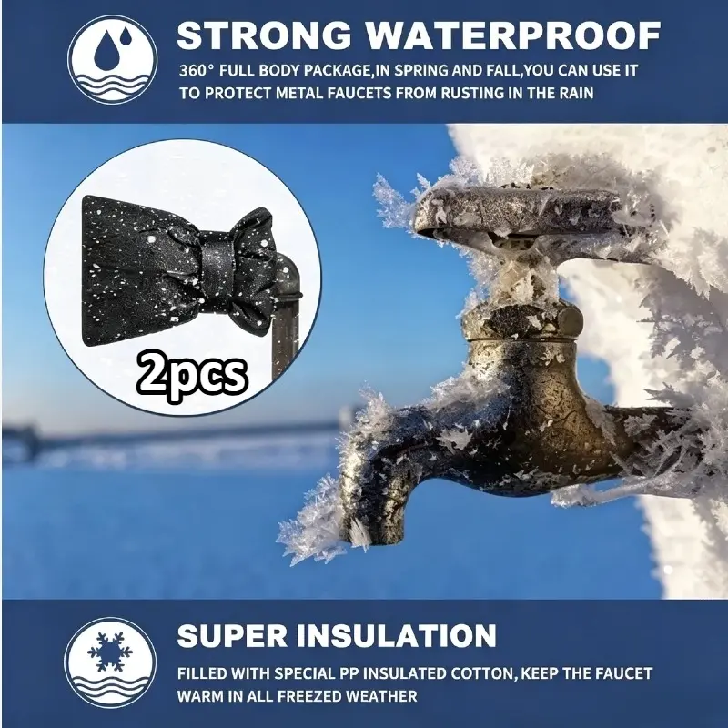 2pcs Winter outdoor faucet protector anti-freeze crack waterproof to avoid faucet freezing