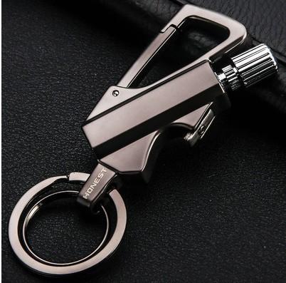 1 set of permanent flame unlimited lighter, multi-functional keychain bottle opener lighter, waterproof, windproof, reusable matches, suitable for camping, hiking, survival, and outdoor use (if there is no fuel in the product, you need to add it yourself