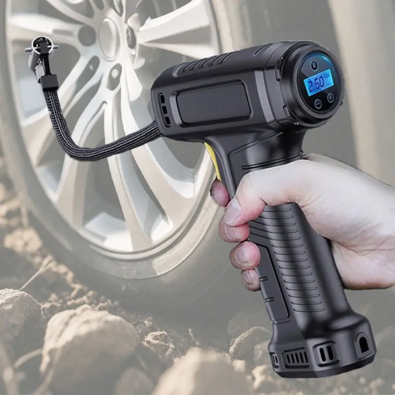Portable Smart Digital Display Tire Inflator Pump, Automotive Tire Inflator, Automobile Tire Inflator, Air Pump for Car Tires, Useful Car Accessory for Motorcycles, Cars, Suvs, Trucks, Balls, Wired/wireless Options, Tire Inflator Portable Air Compressor