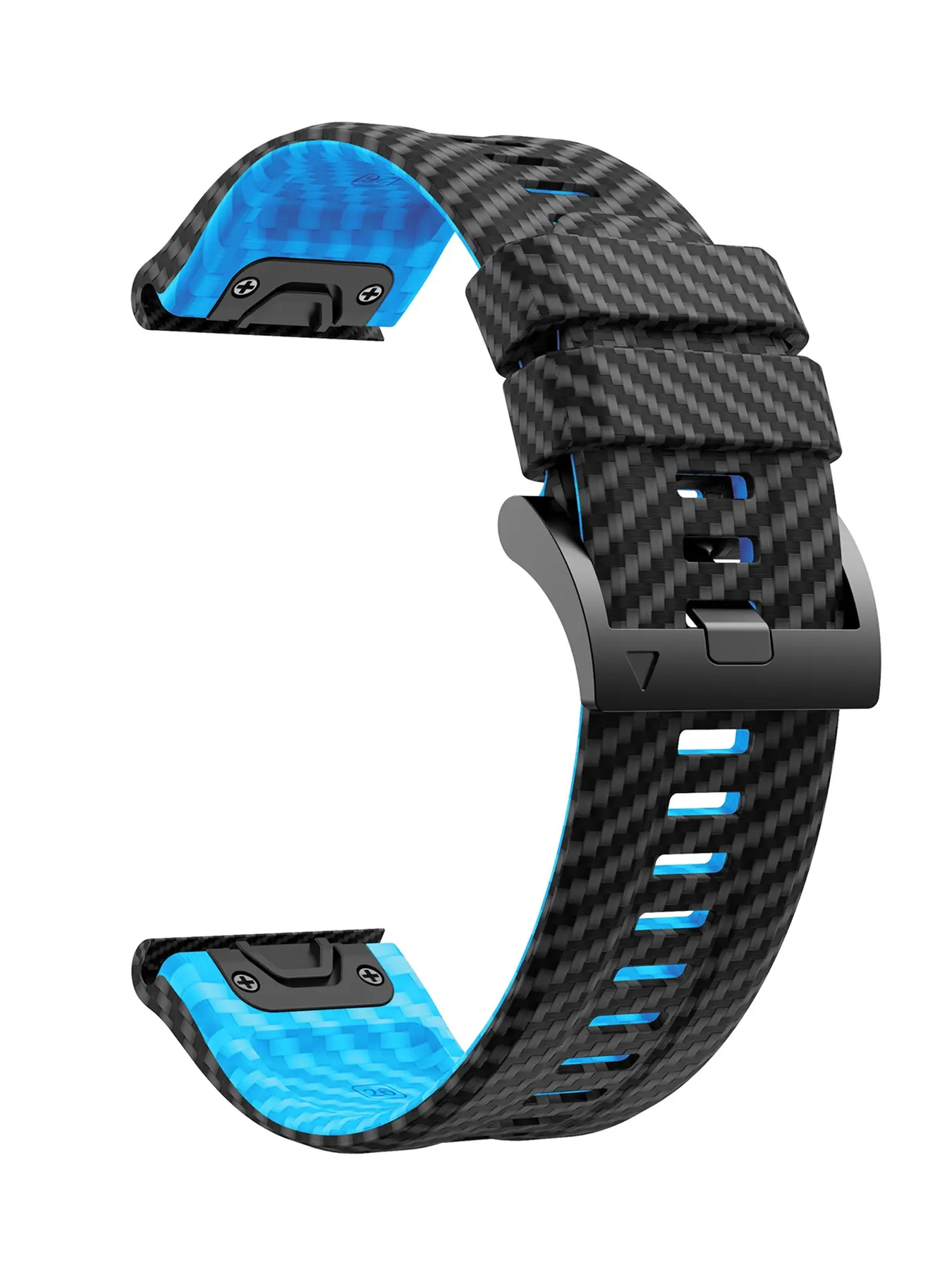 1PC, For Garmin Quick Fit replacement strap, for Fenix8/Fenix7X/Fenix7/Fenix6X/Instinct2X/Enduro3/Forerunner955, 22/26mm carbon fiber texture silicone band | Quick release sport strap | Durable sweat-resistant design | For Garmin outdoor watches | Unisex