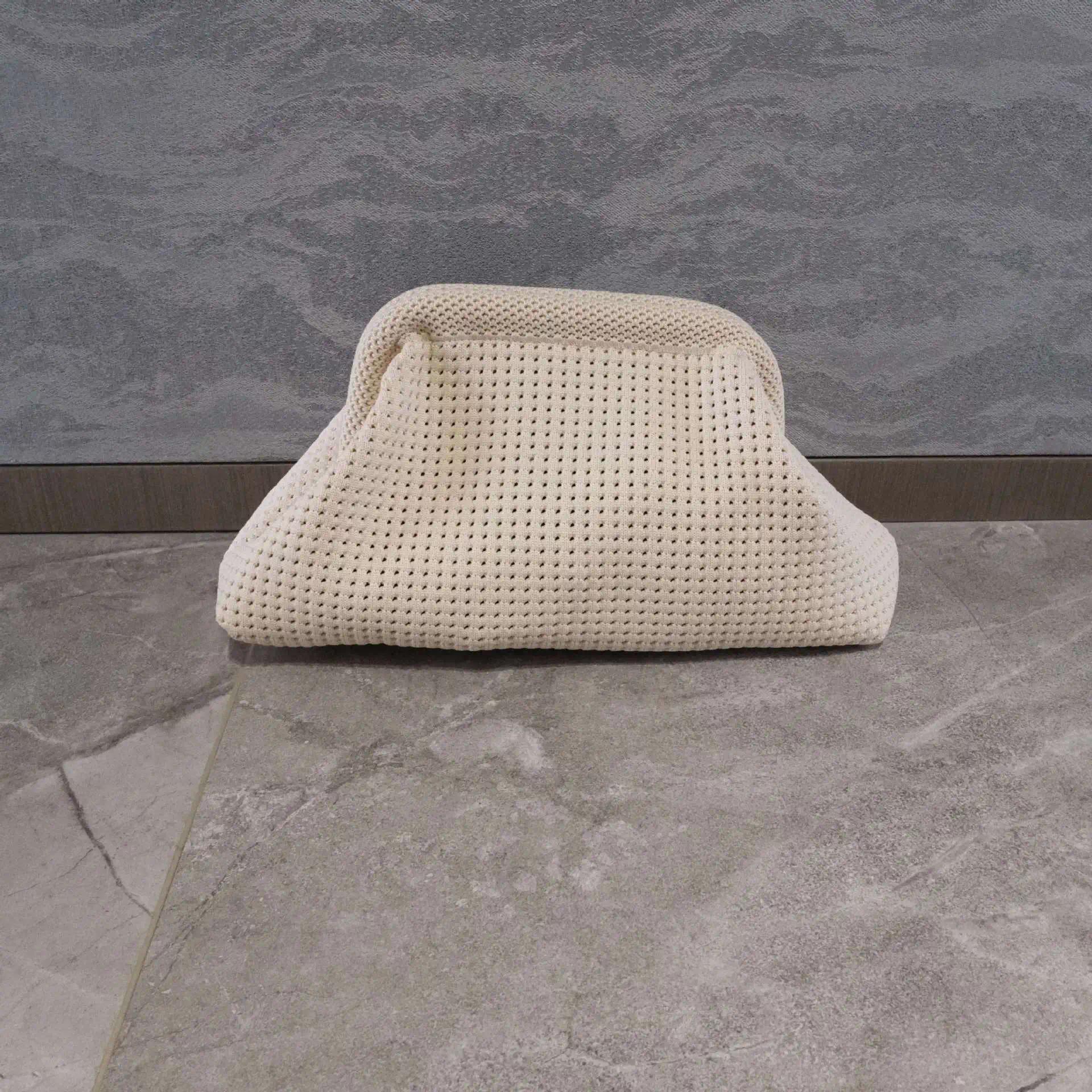 Storage Bag Polyester Summer Beach Clutch Bag Soft Elastic Small Crochet Handbag Breathable Large Capacity Purse Party Сумка