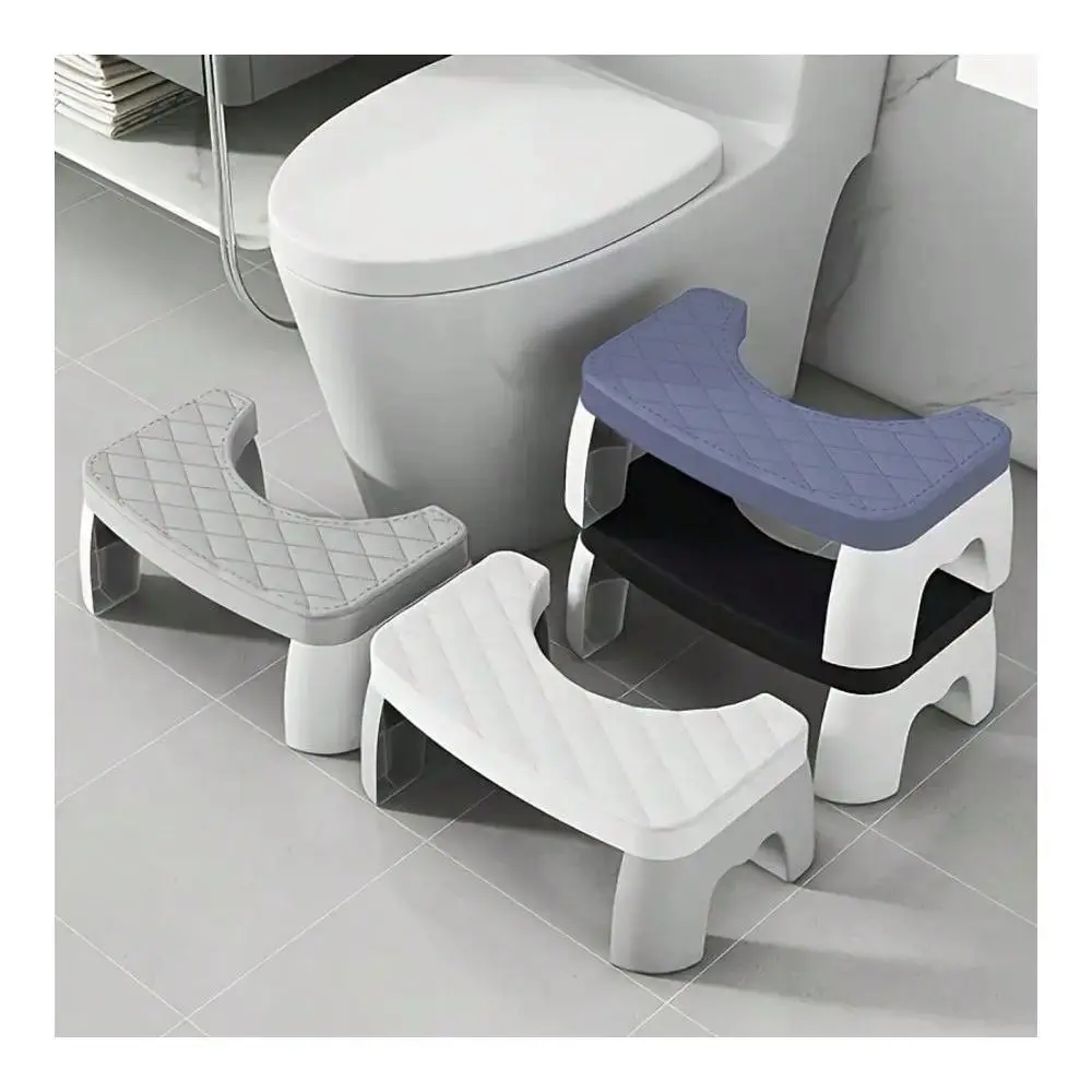 Portable Toilet Foot Stool, Ergonomic 35 Angle Squat Assist, NonSlip Durable Plastic Bathroom Stool, Compact Design For Easy St