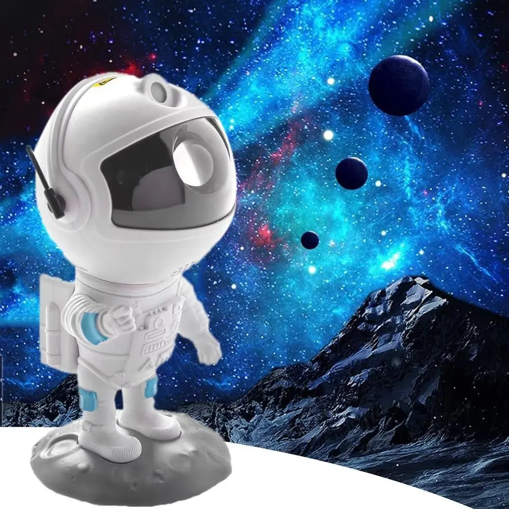 Astronaut Galaxy Nebula Projector Light, Decorative Atmosphere Lamp, 360° Free-Rotating Astronaut Head Starry Sky Light, USB Plug-in Night Light, Suitable for Home Bedroom and Game Room Decoration, Christmas and Halloween, Valentine's Day Gift