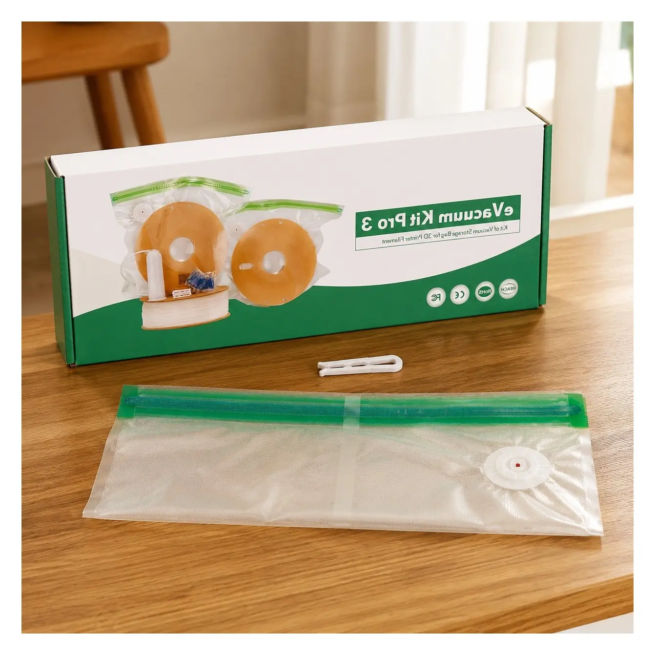 3D Printing Filament Vacuum Storage Bag, Spool Storage Sealing Bags Dust Proof Humidity Resistant for Keeping Filament Dry, 5 Vacuum Bags OnlyGift