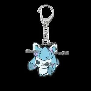 Kawaii Cartoon Flower Eevee Leafeon Sylveon Glaceon Vaporeon Espeon Anime Acrylic Keychain Peripheral Cute Jewelry Pendant Gifts