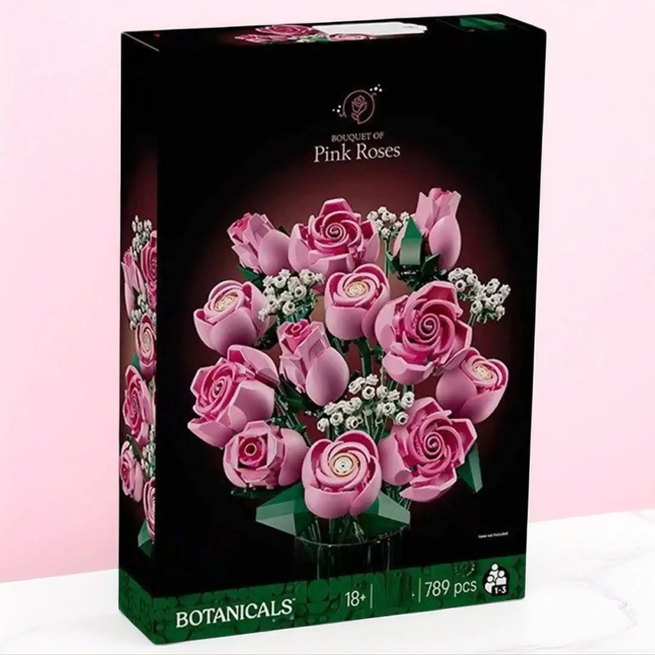 2027 Valentine's Day Gift Set, Passionate Rose Bouquet Building Blocks, 10374 Model, Romantic Adult Gift, Home Decor, Diy Flower Decor, 789 Pieces