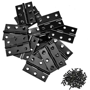 2 Inch Stainless Steel Folding Hinges for Wood Door Wooden Box Small Crafts or Lightweight Projects with 108 Screws