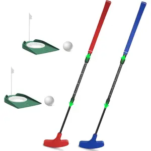 Golf Putter, 2 Pack Golf Putters for Men & Women Two-Way Mini Putter Right or Left Handed Golfers Adjustable  Club Golf Set with 2 Balls & 2 Flag Cups for ,Teenagers, Adults