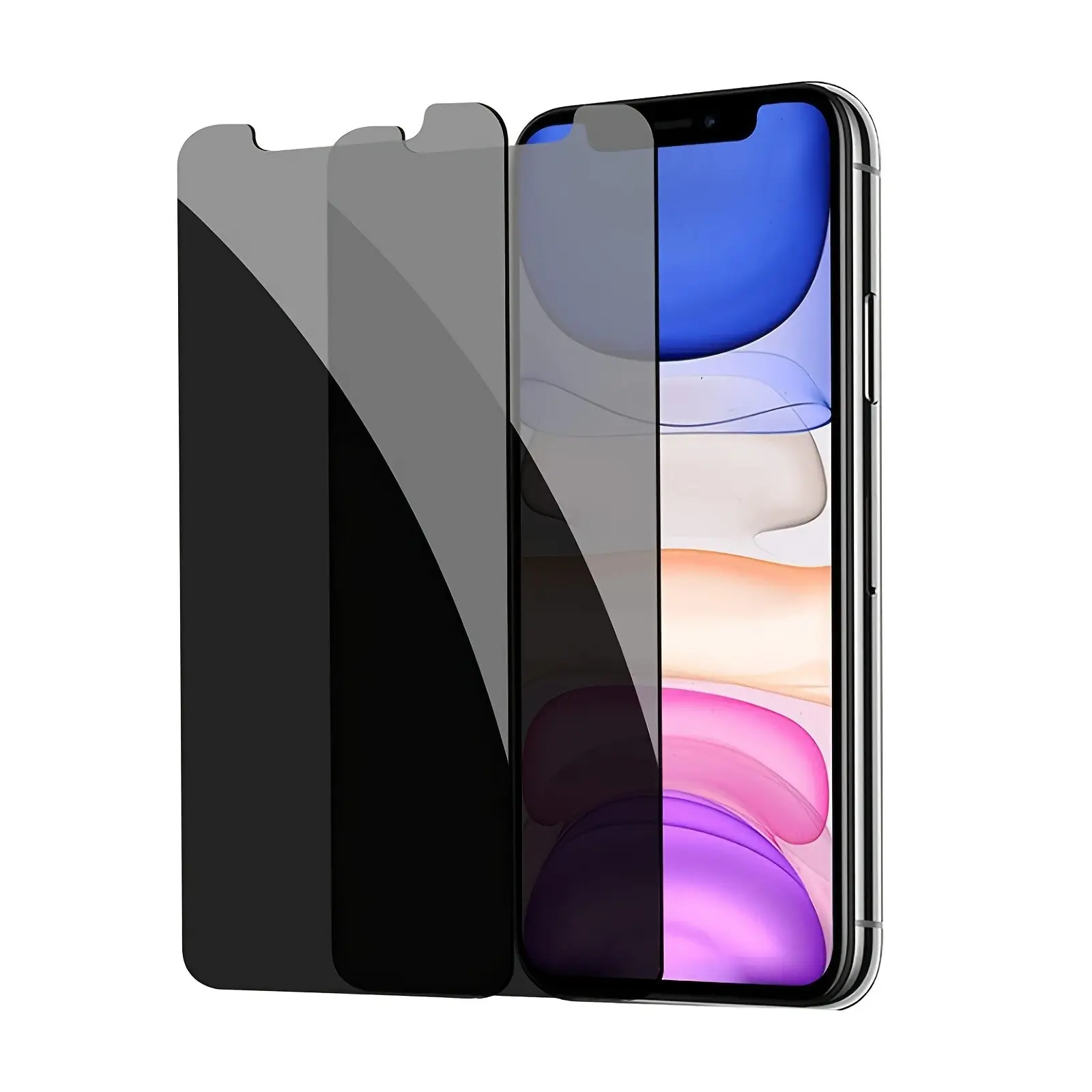 2 Packs Matte Privacy Glass Screen Protectors Compatible with iPhone 17ProMax/17Pro/17Air/15pro/14/13/12/11, 9H Anti-Peeping Matte Tempered Glass, Anti-Fingerprint Matte Anti-Spy Glass, Anti-Scratch, Matte Privacy Glass Screen Protector Frosted