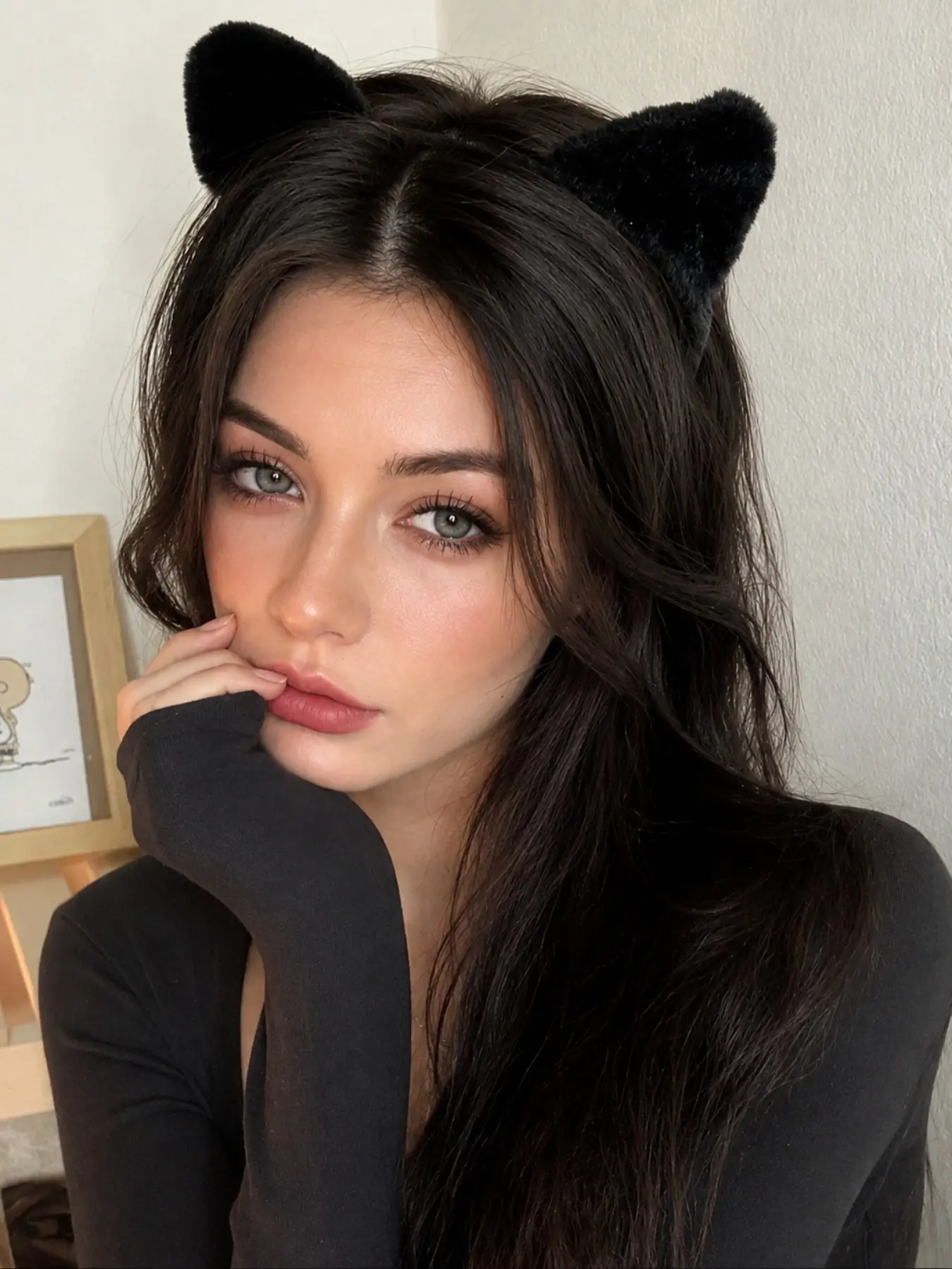 Fluffy Cat Ear Headband for Women, Cute Furry Cat Ears Hair Hoop, Halloween Costume Accessory, Party, Cosplay, Dress Up, Holiday Events, Fashion Headbands