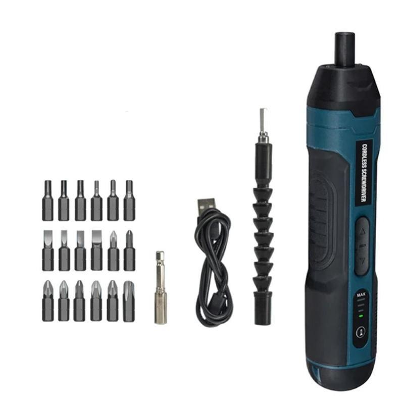 Multifunctional Electric Screwdriver, USB Rechargeable Electric Screwdriver, Professional Torque Disassembly and Repair Tool, Cordless Power Screwdriver and Power Drill