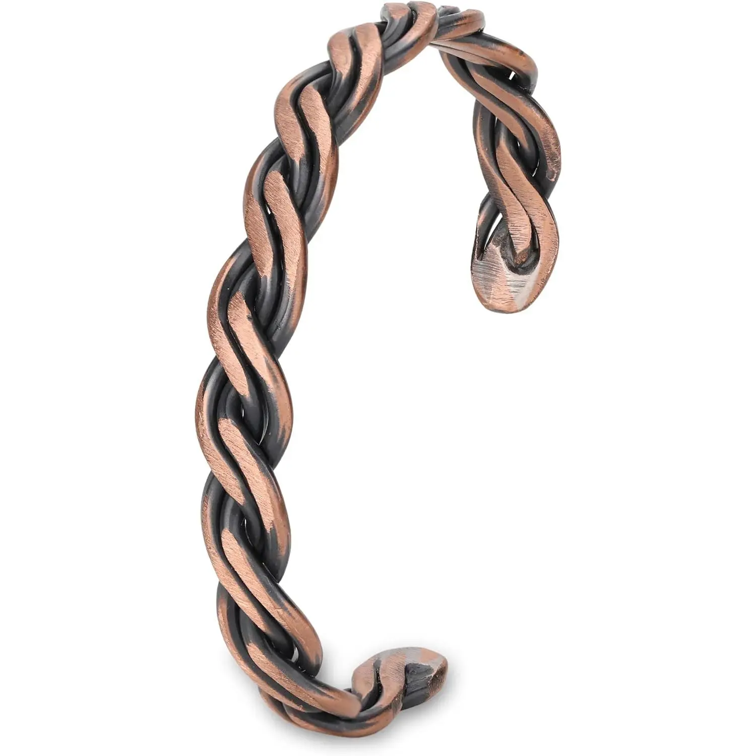 Elegant Copper Bracelet for Women and Men-Pure Copper Bracelet for  and  -Adjustable, Thickest, Twisted Copper Wire Bracelet to Fit many Size Wrist(folded)
