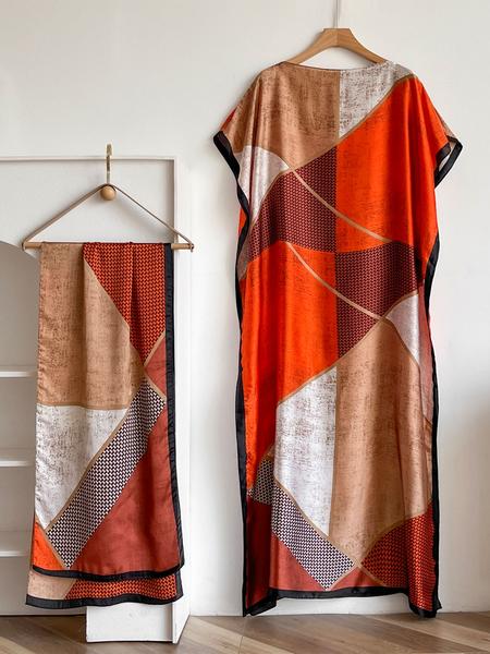 Women's Elegant Soft Warm Shawl & Scarf Set, Casual Trendy Long Scarf & Shawl, Fashionable Accessories for Women & Girls for All Season