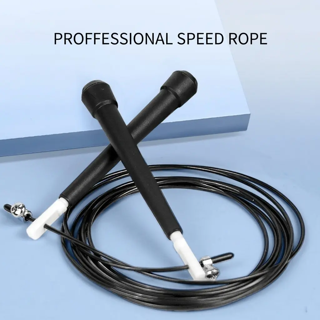 Durable Steel Wire Jump Rope for Kids and Teens – Adjustable Length, Lightweight Design Ideal for School PE Tests, Speed Training, Competitive Skipping, and Daily Fitness Practice
