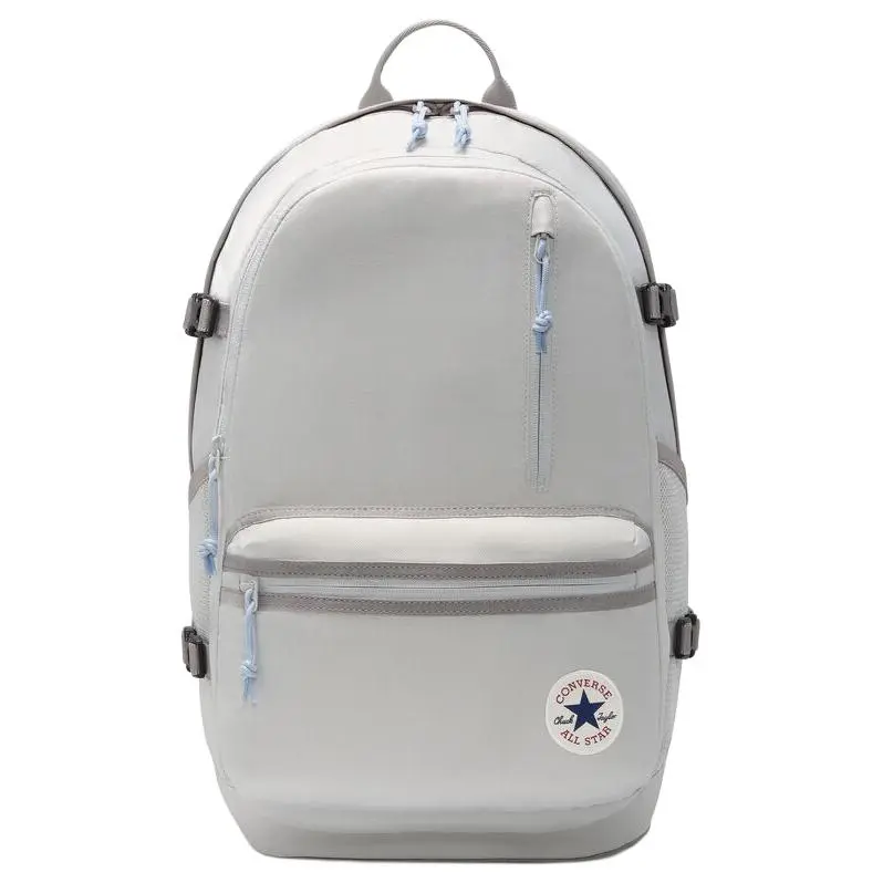 Converse Straight Edge Polyester Backpack for Men and Women, Minimalist Gray Stone Style