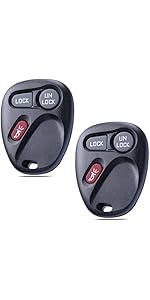 Key Fob Remote Replacement Fits for Chevy Silverado1500 2500HD Tahoe Suburban Avalanche/GMC Sierra 1500 Yukon/Cadillac Escalade/Hummer H2 2003-2006 Keyless Remote Control LHJ011 (2 Pack)
