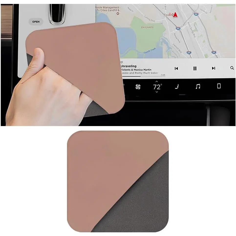 Screen Cleaner, Square Microfiber  Touchscreens Cleaning Cloth, Foldable Scratch-Free Auto Screen Cleaning Wipe,  Fit ( Gray)