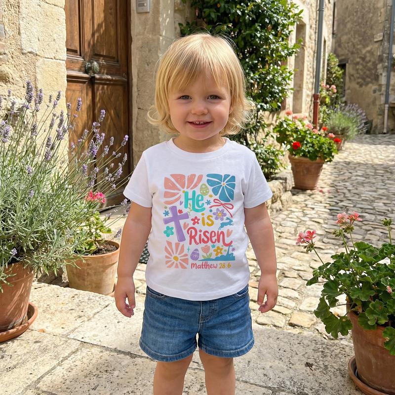 PYBCVRRD Kids Baby Girl Easter T-Shirt Tops Letter Floral Print Short Sleeve Round Neck Loose Fit Tops T shirt for Summer 1-6 Years