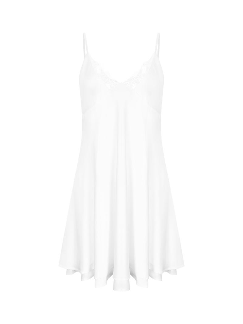 Women's Lace Trim Double Cami Dress, Solid Color Sleeveless Dress for Party Club Dating Wear, Ladies Clothes for Summer