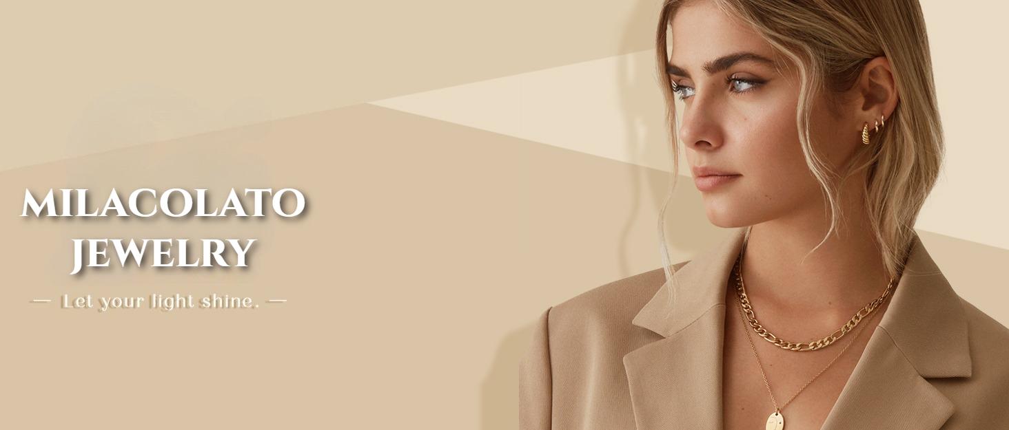 MILACOLATO 6 Pairs 14K Plated Gold Small Hoop Earrings for Women, Hypoallergenic Silver Stackable Cartilage & Stud Earring Set, Dainty Huggie Stacks Set for Multiple Piercings