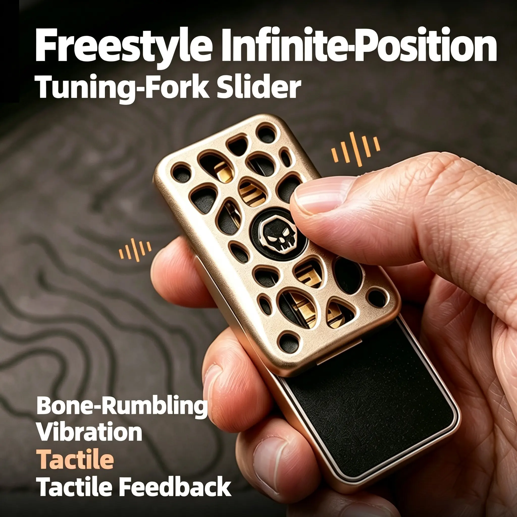 Metal Fidget Toy, No Adjustable Position Push Slider Fork Stress Relief, Adult Edc Hand Press Click Toy, Pocket Sensory Toy, Adhd Gift