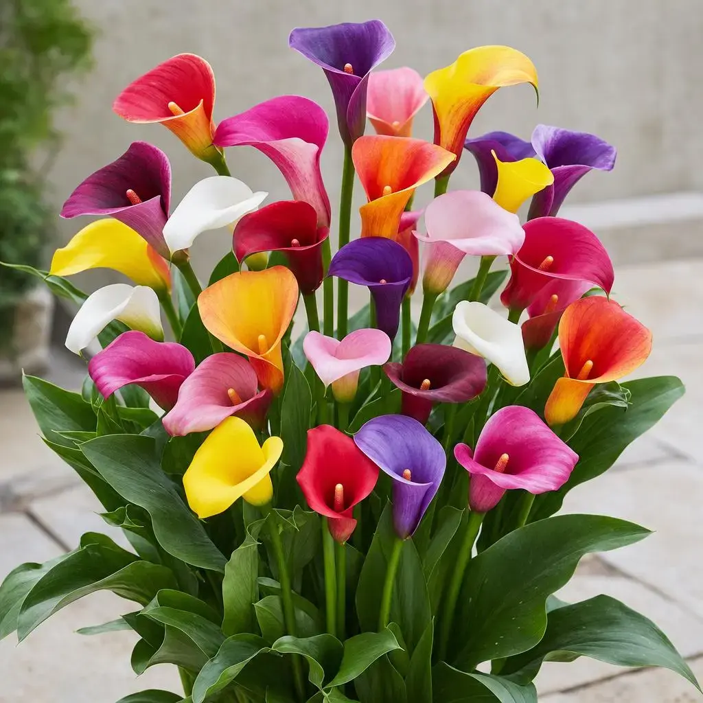 Rainbow Calla Lily Seeds Mixed Colors, Perennial Garden Flower Plant Rainbow Calla Lily Seeds Mixed Colors, Perennial Garden Flower Plant
