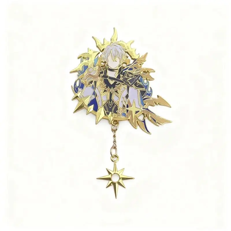 Anime Genshin Impact Character Art Keychains - Neuvillette,Wriothesley,Furina Plastic Plush Doll Designs, Backpack Hanging Pendants for Fans, Toy Gifts (Toys & Hobbies,DIY Felt Crafts)