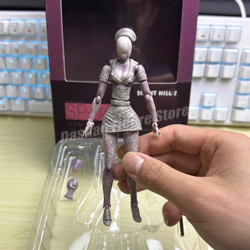 Figma Sp-055 Silent Hill Pyramid Head Action Figure 17cm Red Pyramid Thing Revelation 3D Figure PVC Bubble Head Nurse Model Toys