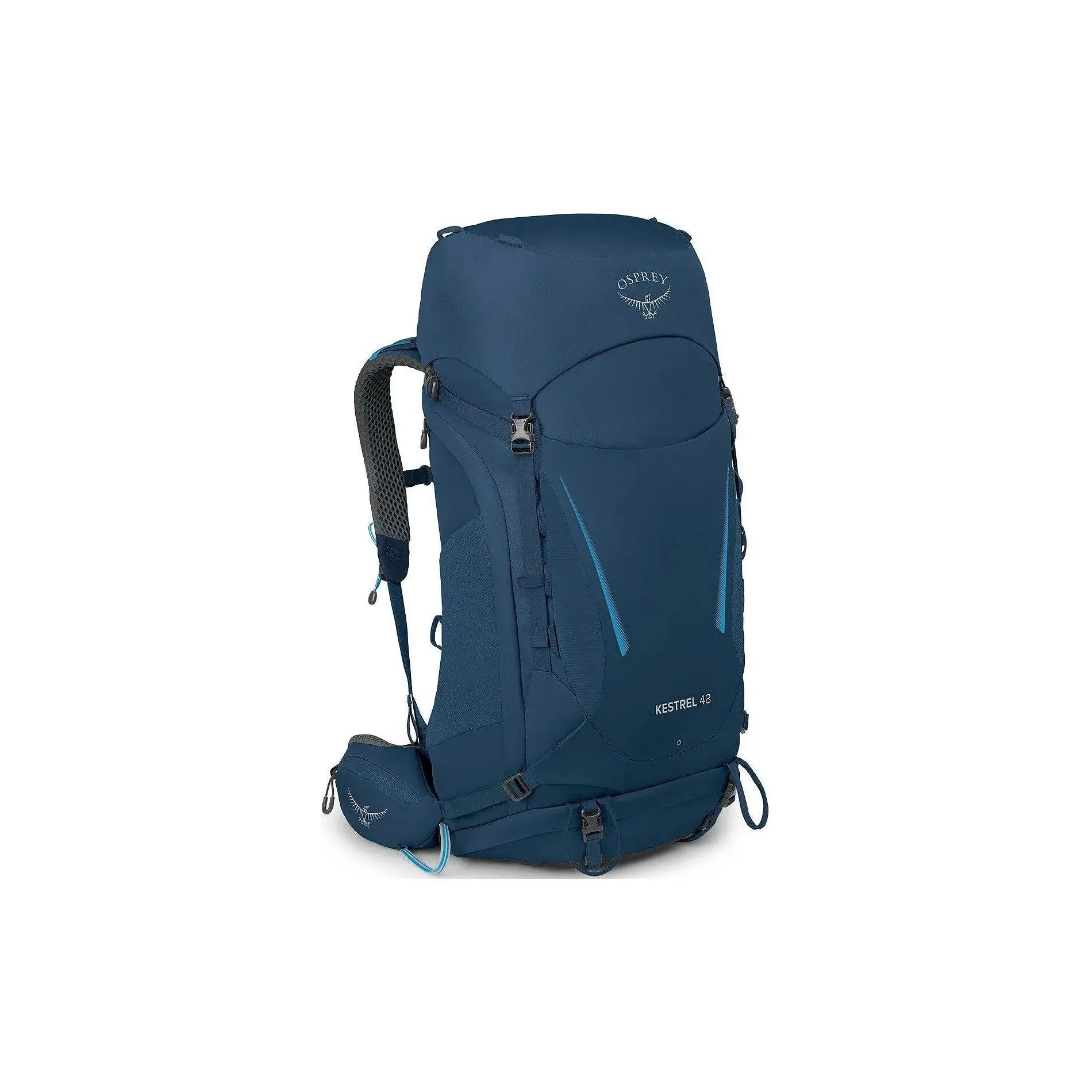 Osprey Kestrel 46L Backpack – Unisex Outdoor Hiking Bag in Navy Blue