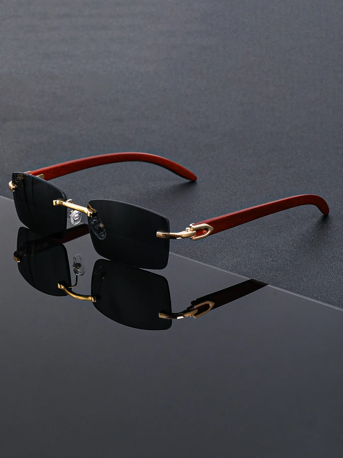 New Fashion Retro Frameless Square High-Quality Men's Street Style Glasses, Trendy Unisex Party Holiday Casual Decorative Eyewear, Trendy Streetwear Sunglasses, Trendy Sunglasses, Vintage Trendy Sunglasses