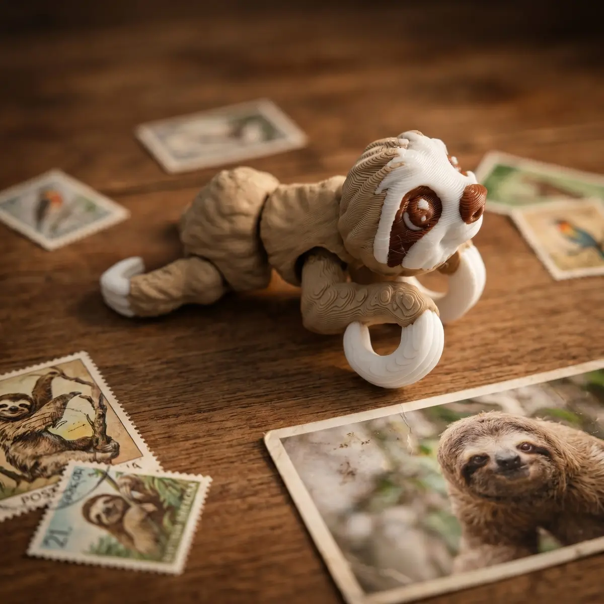 Three-Toed Sloth Statue, Small Statue Ornament, Advanced Structure Design, Modern Desktop Art, Festive Atmosphere Decor, Home Office Display, Study Room Decoration