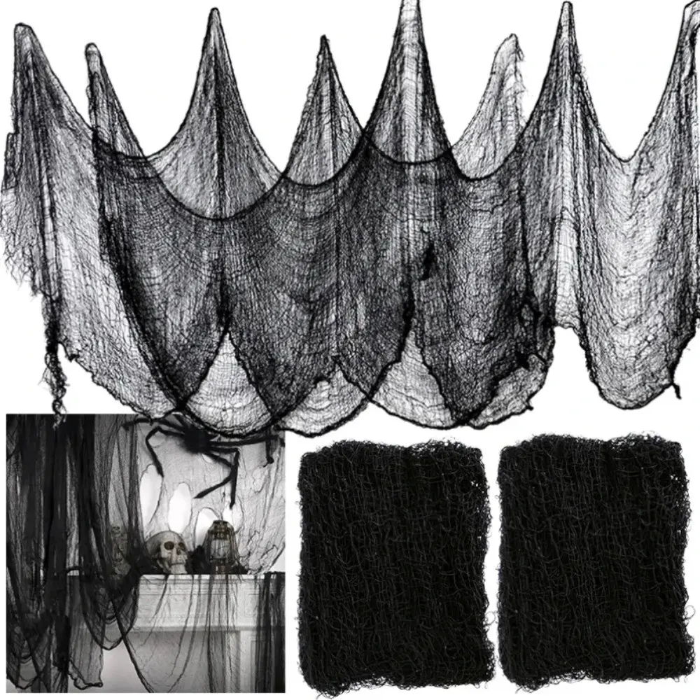 Halloween Horror Spooky Cloth Decorations, 80cm X 240cm Horror Halloween Curtain, Backdrop Curtains, Indoor Outdoor Party Decoration, Home Wall Court Yard