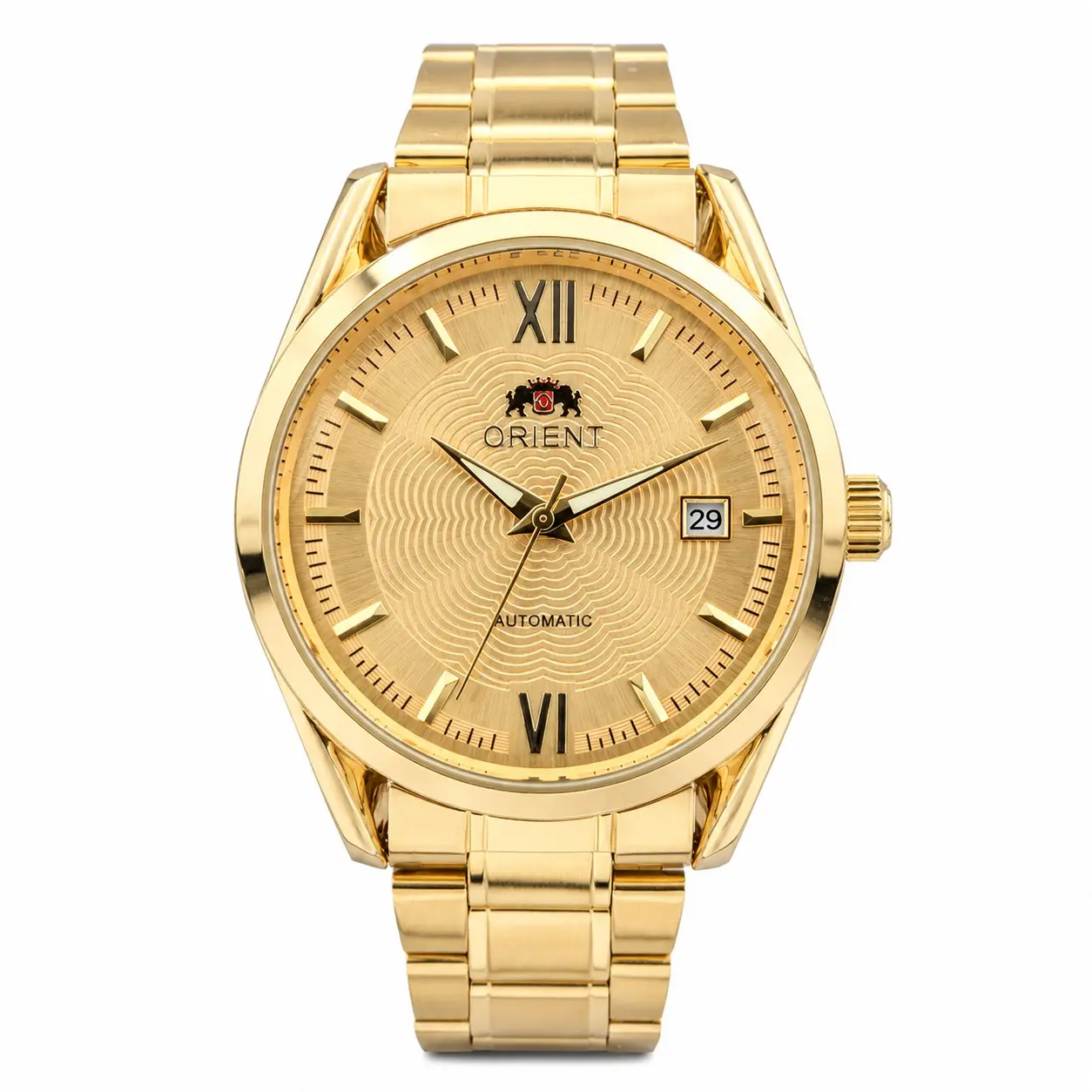 Men's Orient Automatic Mechanical Watch - Gold Stainless Steel Bracelet, 3-Color Dial Options, Business Casual Wristwatch