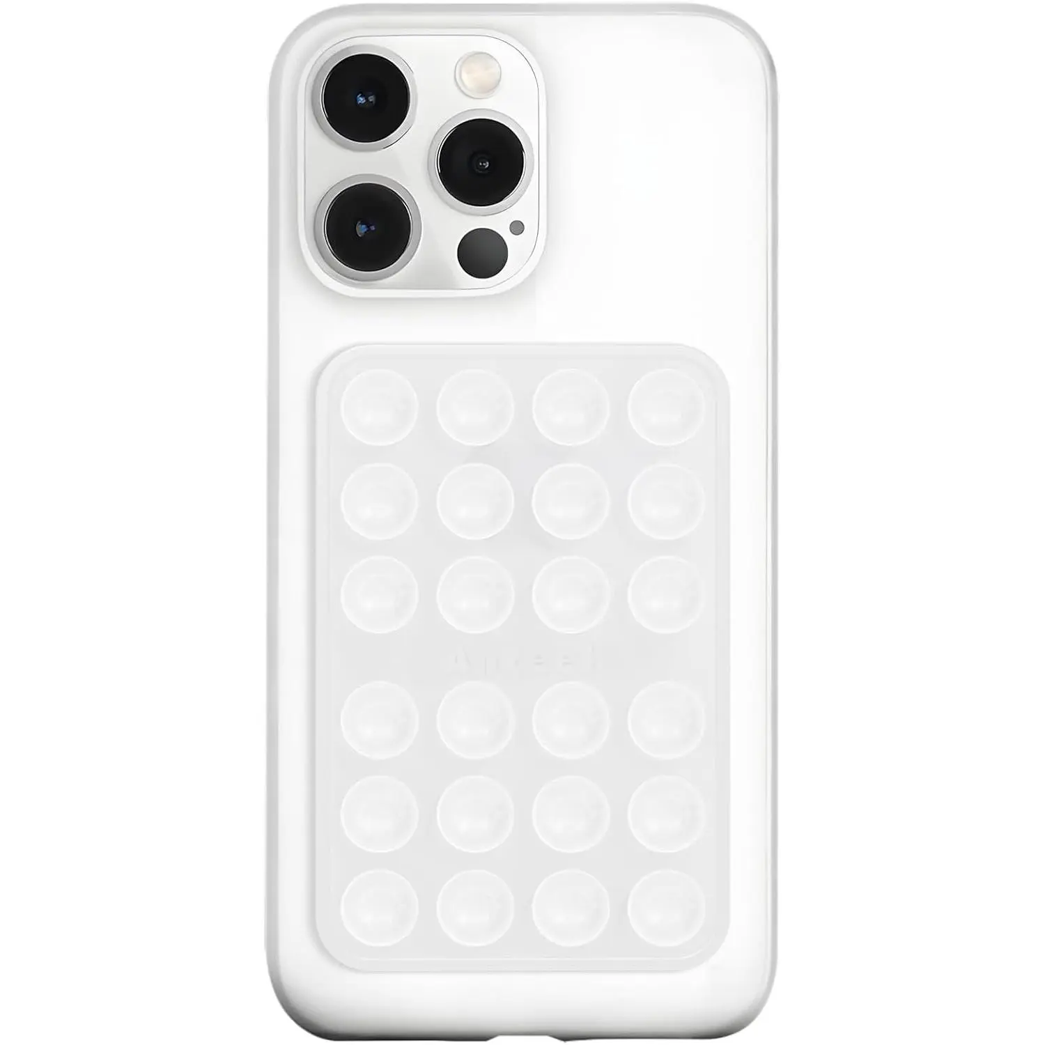 Suction Phone Case Adhesive Mount, Durable, Hands-Free Sticky Phone Holder, Upgraded Thickened and  Suction Power Sticky Phone Grip, 2.28"x3.46" (Translucent)