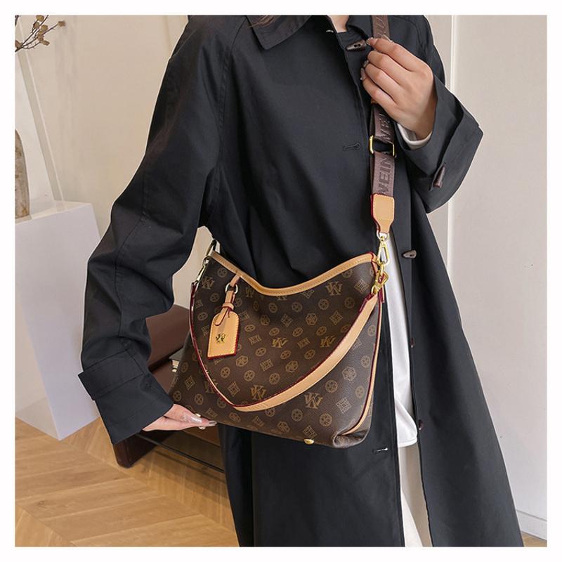 Mia Bag Shop High-end Fashion Large Capacity Tote Bag for Women 2025 New Vintage Print Commuter Shoulder Bag Crossbody Bag in PU Material for Daily Use 20 cm long, 20 cm wide, and 28 cm tall 20 cm long, 20 cm wide, and 28 cm tall