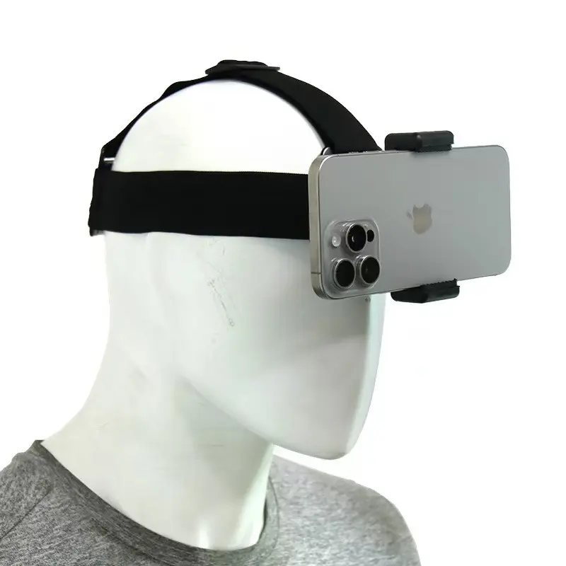 Head-Mounted Phone Holder, First-Person View Bike Camera Mount, Compatible with Action Cameras, Motorcycle Outdoor Vlogging Gear