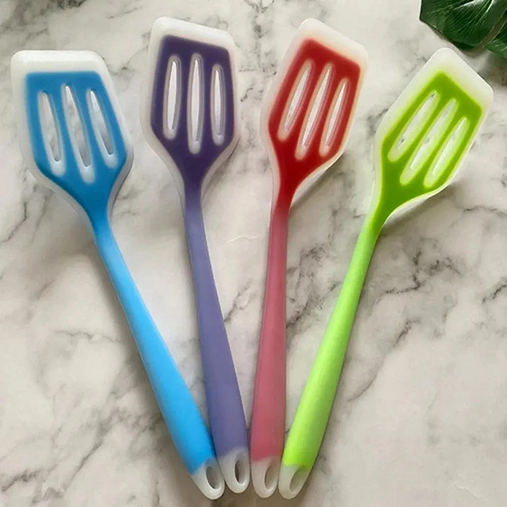 Color Silicone Kitchen Ware Non-stick Set Cooking Utensils Tools Egg Fish Frying Pan Scoop Fried Shovel Spatula Cooking Utensils