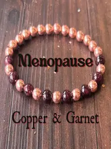 Menopause Copper Garnet Bohemian Beaded Bracelet, Stress Relief, Emotion Balance, Daily Wear, Mother's Day Gift, Festival Gift Choice