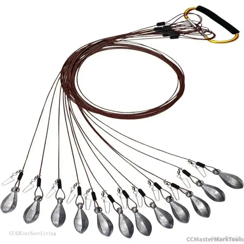 Decoy Rigs Weights Tangle Free Duck Hunting Decoy Rigs with A Large Gold Padded Carabiner, Waterfowl Decoy Rigs Anchors for Duck Hunting 12packCCMasterMarkToolsPulseTrail5CC42CozyNestLiving